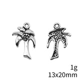 10pcs 13x20mm 2 Colors Antique Bronze Color Antique Silver Color Coconut Tree Charms For DIY Jewelry Making