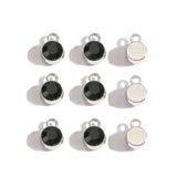 20pcs Colorful 10*7mm Birthstone Crystal Birthstone Charms Floating Charms for Handmade Birthday Jewelry Diy Accessories W483
