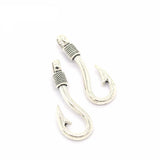 10pcs 5 Colors Fish hook Charms For Bracelet Earring necklace Pendants DIY Handmade Jewelry Accessories Making 36*14mm H07