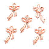 30pcs 7 colors Bow Charms Pendants for Bracelet Necklace DIY Jewelry Making Finding Accessories 20*11mm N127