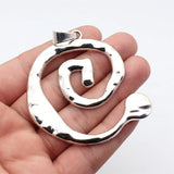 1pcs 80x70mm 2 Colors Antique Silver Color Kc Gold Color Large Swirl Shaped Pendant For DIY Jewelry Making