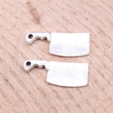 20pcs 23x9mm 2 Colors Antique Bronze Color Antique Silver Color Kitchen Knife Charms For DIY Jewelry Making