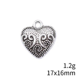 20pcs 17x16mm 2 Colors Antique Bronze Color Antique Silver Color Heart Charms For DIY Jewelry Making