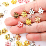30pcs 7 Color small flower Charm for Bracelet Necklace earring Pendant  DIY Handmade Jewelry Accessories 11*10mm Q1159