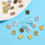 40pcs 6 Colors lucky character tiles Charms For Bracelets Necklace Pendant DIY Handmade Jewelry Making accessories 9*7mm S288