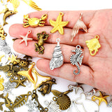 30pcs Mixed style Multiple styles Alloy Marine animals Charms for Earring necklace Pendant DIY Handmade Jewelry Making U090
