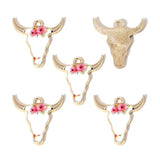 10PCS Alloy Drip-Style Bull's Head Pendants: DIY Necklace Earrings Jewelry Accessories Keychains Bag Charms for Jewelry Making