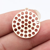 10pcs 28x25mm/33x30mm 5 Colors Multi-Hole Disc Charms For DIY Jewelry Making