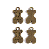10pcs Antique Bear Charms Metal Pendants for Necklace Bracelet Jewelry Making Jewelry Handmade Crafts 22*13mm D924