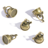 10Pcs Alloy Kettle Pendant 18*14mm Suitable for DIY Necklace Bracelet Keychain Bag Pendant Jewelry Making Material J526