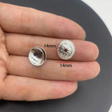 20-40pcs silver Alloy Flower Holder Partition Bead Cap Bead Holder Cap DIY Step Shaking Hairpin Hairpin Crown Accessories V149