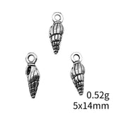 20pcs 5x14mm 2 Colors Antique Bronze Color Antique Silver Color Conch Charms For DIY Jewelry Making