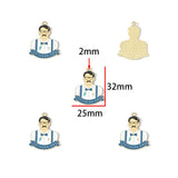 10pcs Colorful Drip-Style Alloy Pendants for Father's Day & Mother's Day DIY Keychain & Bracelet Jewelry Accessories W578