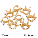 20pcs 8 colors Alloy Loose Spacer Beads Gold Silver Crown Beads for Jewelry Making DIY Bracelet Handmade Accessories 7x10 mm