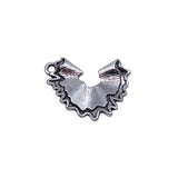 10pcs 26x19mm 2 Colors Antique Bronze Color Antique Silver Color Pleated Earrings Charms For DIY Jewelry Making