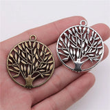 4pcs 42x37mm 2 Colors Antique Bronze Color Antique Silver Color Tree Charms For DIY Jewelry Making