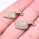 20pcs 23x9mm 2 Colors Antique Bronze Color Antique Silver Color Kitchen Knife Charms For DIY Jewelry Making