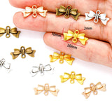 25 pcs 4 color Antique silver color Metal Bow Charms Pendants For Jewelry Making Diy Handmade Jewelry 20*10mm N104