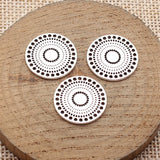 20pcs 18x18x1.1mm 2 Colors Antique Silver Color Antique Gold Color Multi-Hole Flower Petal Charms For DIY Jewelry Making