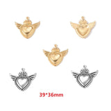 5pcs 2 colour Heart shaped Cross Charms Halloween Charms DIY Handmade Necklace Bracelet Earrings Jewelry Accessories W273