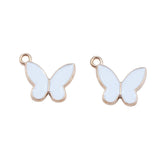 10pcs 16x13mm 5 Colors Butterfly Charms For DIY Jewelry Making