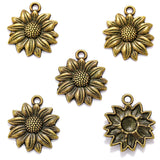 10pcs 7 Color Sunflower Charm for Bracelet Necklace earring Pendant  DIY Handmade Jewelry Accessories 21*20mm Q1164
