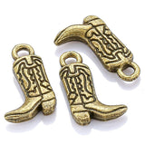 10Pcs 3 Color Metal Alloy  Charms Boots Shoes Pendants for Necklace Key buckle Jewelry Making DIY Handmade Craft 18*11mm