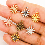 30pcs 7 colors sunflower Charms for Fashion Earrings Necklaces Bracelet Pendants DIY Jewelry Making Accessories 15*12mm Q1153