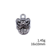 20pcs 16x10mm 2 Colors Antique Bronze Color Antique Silver Color Chinese Style Lion Dance Charms For DIY Jewelry Making