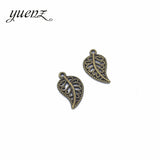 30pcs 7 Color Antique Silver color Small tree leaf Charms Metal Alloy Jewelry Diy Accessories 19*10mm Q323