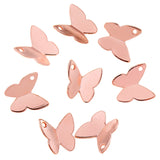 40PCS 10*10mm 6 Color Wholesale animal Charms Alloy Metal Butterfly Pendants For DIY Handmade Jewelry Accessories Making
