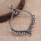 4pcs 37x31mm 2 Colors Hollow Porous Earring Connector Pendant For DIY Jewelry Making Handmade Jewelry Craft Findings