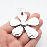 1pcs 79x69mm 3 Colors Antique Bronze Color Antique Silver Color Antique Gold Color Large Hammered Flower Pendant