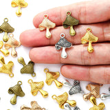 20pcs 4 Color  Alloy mushrooms CharmsFor Earring necklace Pendants DIY Handmade Jewelry Accessories Making 20*14mm K38