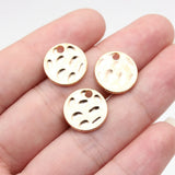 20pcs 14x14mm 3 Colors Antique Bronze Color Antique Silver Color Kc Gold Color Hammered Round Plate Charms