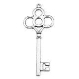 4pcs 28x67mm 2 Colors Antique Bronze Color Antique Silver Color Key Charms For DIY Jewelry Making