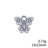 20pcs 13x13mm 2 Colors Antique Bronze Color Antique Silver Color Butterfly Charms For DIY Jewelry Making