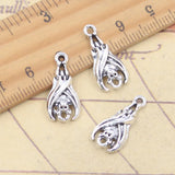 20 piezas dijes murciélago de Halloween 20x10mm colgantes de Color plata tibetana fabricación de joyería antigua artesanía hecha a mano DIY