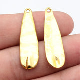 10pcs 36x11mm 3 Colors Antique Bronze Color Antique Copper Color Antique Gold Color Hammered Teardrop Pendant