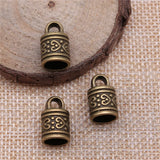 4 tapones de borlas de 16 x 10 x 10 mm, 2 colores, para hacer joyas hechas a mano.