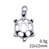 20pcs 22x12mm 2 Colors Antique Bronze Color Antique Silver Color Hollow Turtle Charms For DIY Jewelry Making