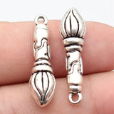 5pcs 30x7.9x7.4mm 2 Colors Antique Silver Color Gold Color Writing Brush Charms For DIY Jewelry Making