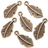 50pcs 6 Colors 15x7mm Zinc Alloy Small Feathers Charms DIY earring bracelet Jewelry Findings Jewelry Accessories