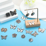 10pcs Dark Gothic Style Skull&Butterfly Enamel Charms for DIY Personality Punk Necklace Earrings Keychain Halloween Spooky Decor