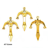 Ancient gold 10PCS 16 Styles Mixed Alloy Charms Knight Sword Knife Gun Bow Weapons Pendant For DIY Handmade Jewelry Material