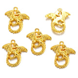 10Pcs  Alloy Flying Dragon charm For Bracelets Necklaces Key buckle Pendant Diy Jewelry Making 21*22mm D818