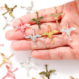 25pcs 6 Color Flying Crane Charm for earring Necklace Keyring jewelry Pendant  DIY Handmade Crafts accessories 24*22mm D568