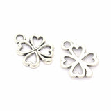 10 colour 35pcs Antique silver color Charms lucky four leaf clover Making pendant fit DIY Handmade Jewelry 17*13mm Q401