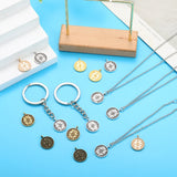 15pcs 5 Color Devil's Eye Charm for Necklace Keyring Pendant DIY Handmade Jewelry Accessories 15*18mm I1137