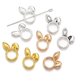 10pcs inside diameter 8mm rabbit Interval Bead Connect Spacers Through Hole Beading Cap DIY Bracelet for Jewelry Making R238
